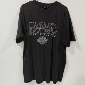 Harley-Davidson Vintage Black Short Sleeve Tee Size XL EUC